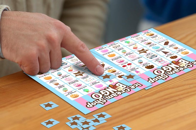 Disfuco Summer Party Games - Ice Cream Bingo Cards for Adults, Baby Shower Games, 24 Players - Image 3